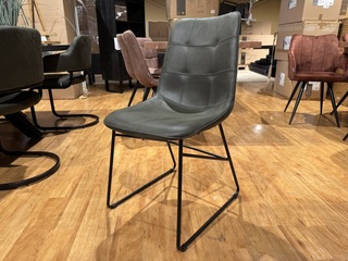 Set van 6 eetkamerstoelen, Label51, Slim, army